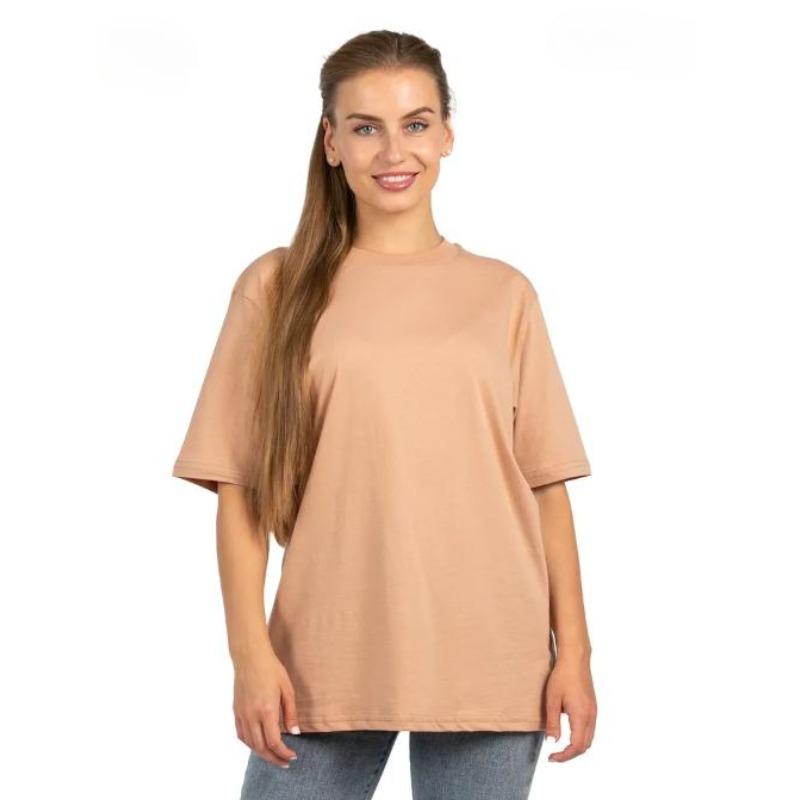 Summer Round Neck Top Fashionable Casual Solid Color Pure Cotton Short Sleeved Women's T-shirts