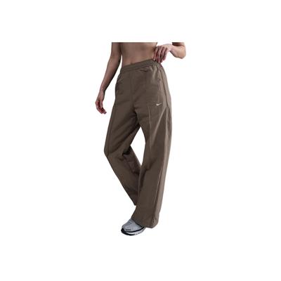 Logo Elastic Waist Straight Leg Casual Pants Women Bottoms Brown FQ3589-233