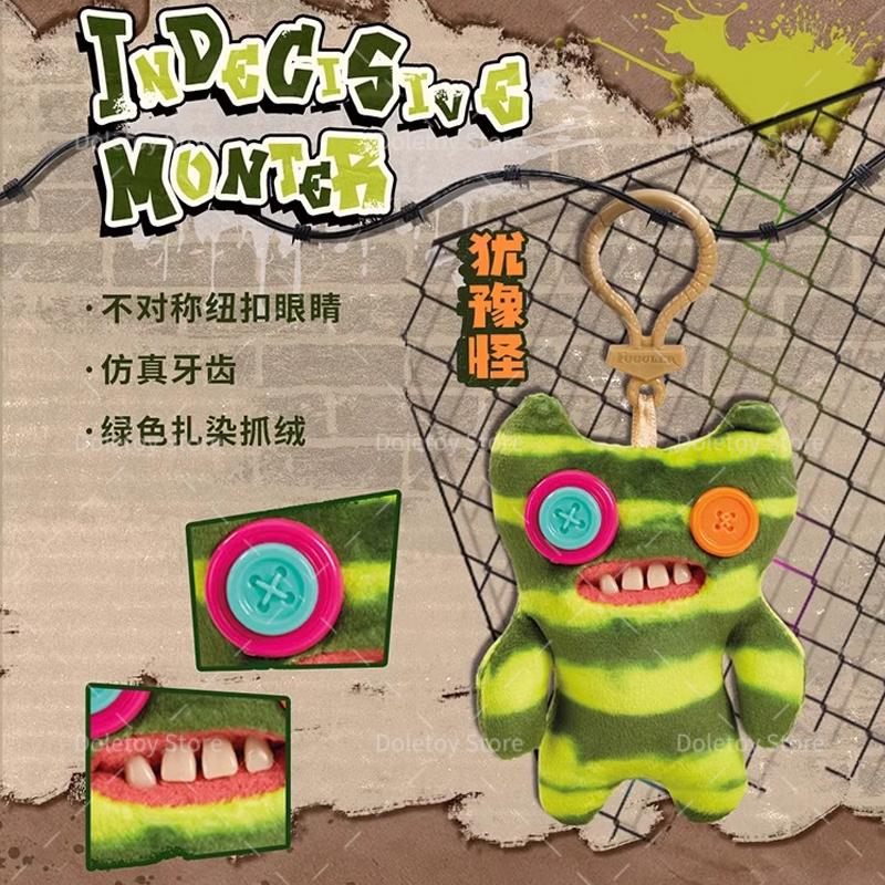 Lovely Fuggler Plush Keyrings Funny Ugly Monster Fugg Sasquoosh Indecisive Grin Grin Monster Cute Plush Collectible Backpacke Pendant