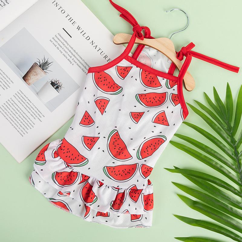 Spring/Summer Pet Suspender Dress for Dogs and Cats - Bichon & Teddy Print