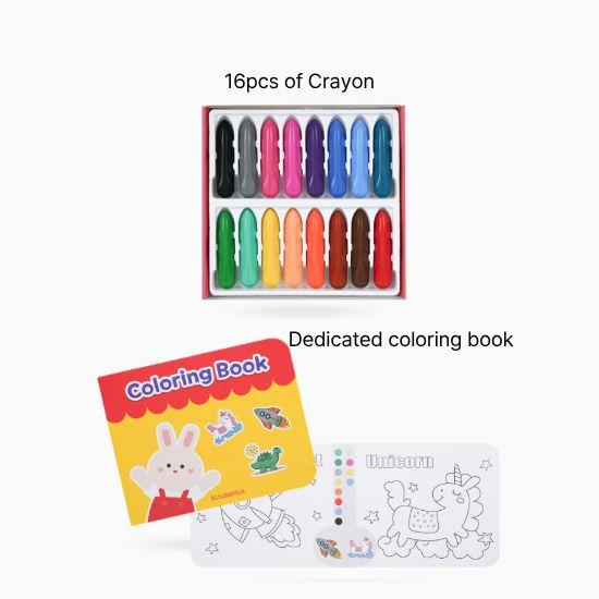 Atti Rabbit Baby Toddler Crayons 16 Colors Non Stick Easy Grip Washable Crayons