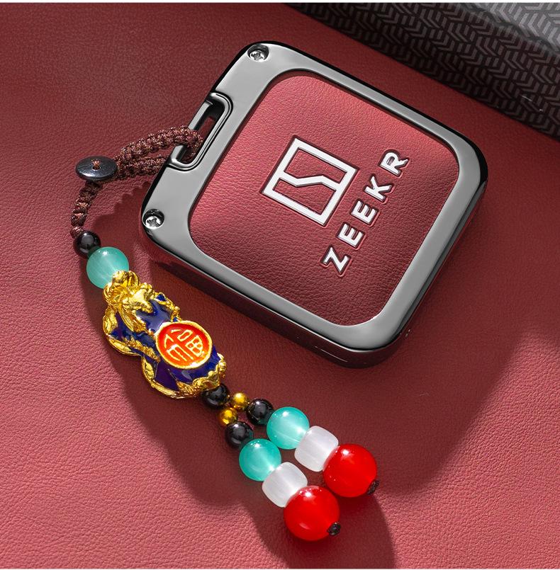 Bluetooth Schlüsseletui für Zeekr JiKe 007 - Auto Zubehör Schale, Schnalle und Herren Tasche