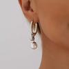 Fashion Metal  U-Shaped Drop Earrings for Women Minimalist Silver Color Asymmetric Square Ear Buckle Jewelry Party Gifts
