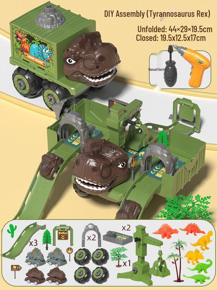 4-in-1 Deformable Engineering Vehicle Set with Small Cars, Crane, Excavator, and Pull-back Toy for Boys