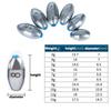 10pcs/Lot Alloy Hollow Olive Fishing Sinkers 3g/4g/5g/6g/7g/8g/9g/10g/12g/15g Carbon Steel Fishing Weights Fishing Accessories