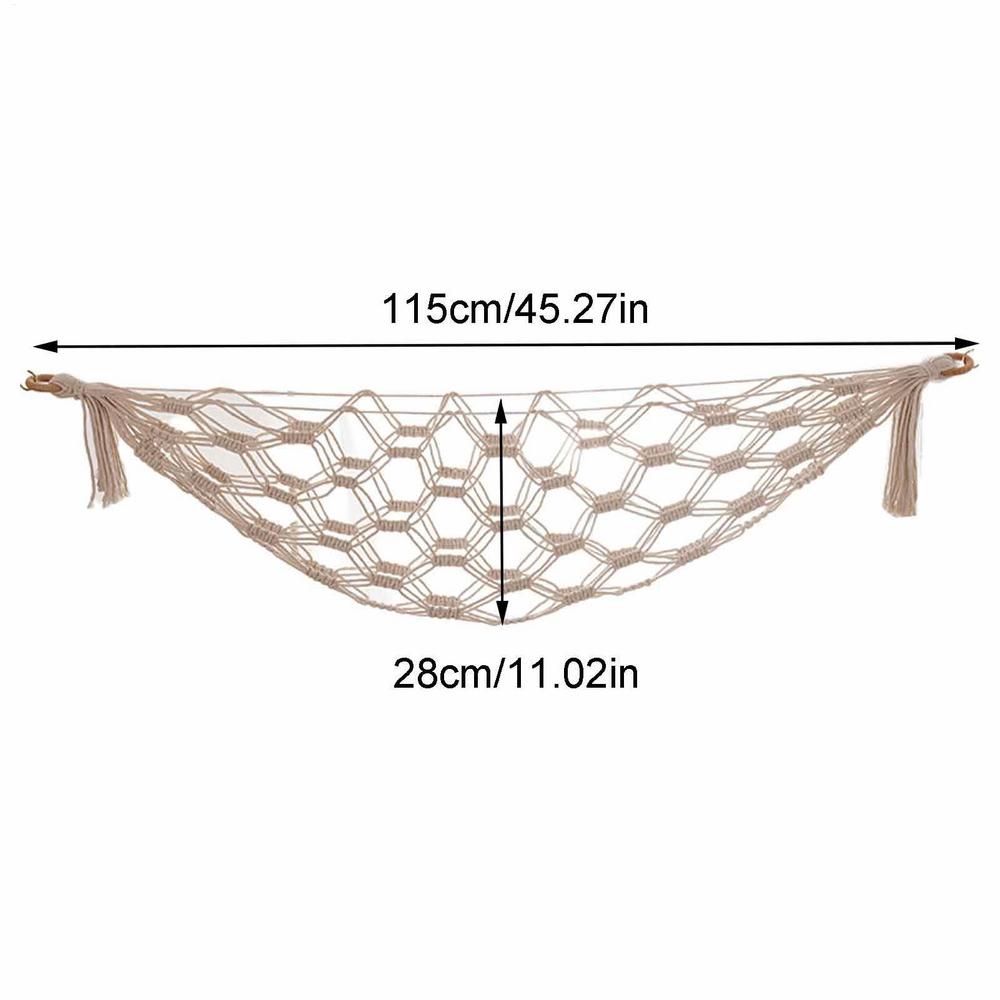 Hammock for Stuffed Animals Toy Net Wall-Mounted Corner Holder Organizer Storage for Playroom Nursery Dorm Bedroom Decor