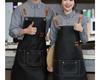 Winter 2025 Oil-Proof PU Leather Catering Apron with Logo Print - Waterproof & Work-Ready