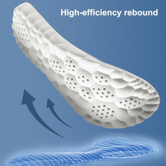 1 Pair 4D Cloud Comfort Insoles with Arch Support Shock-Absorbing Breathable Shoe Inserts for Men Women Anti-Odor Sweat-Wicking Trim To Fit Insoles