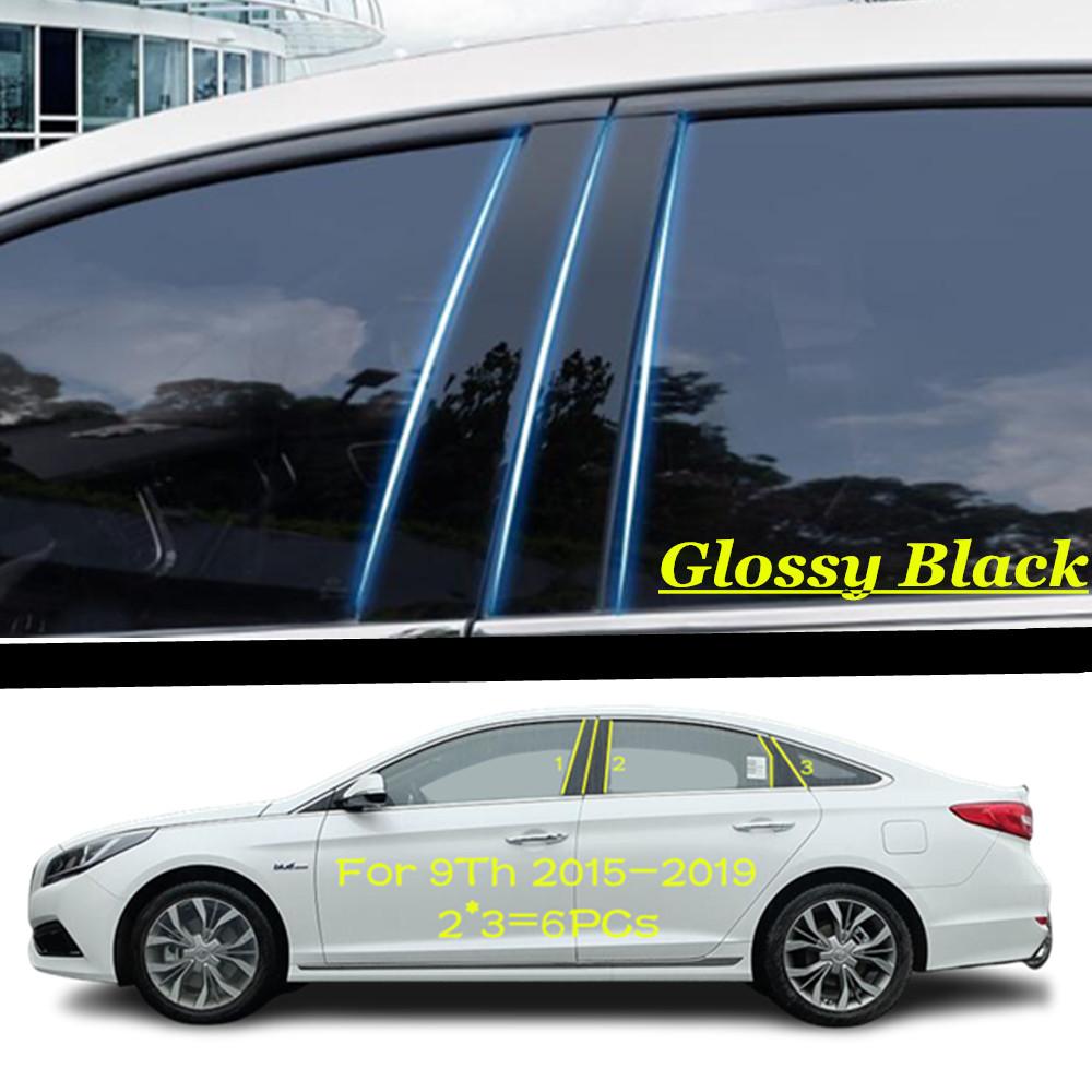 For Hyundai Sonata 7th 8th 9th 10th 2008-2024 PC Material Pillar Post Cover Door Trim Window Molding Sticker Plate Accessories