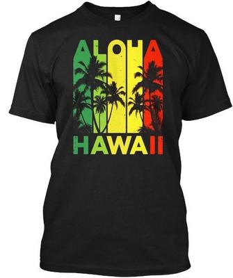 Vintage Hawaiian Islands Hawaii Aloha State - T-Shirt Made In USA Size S To 5XL