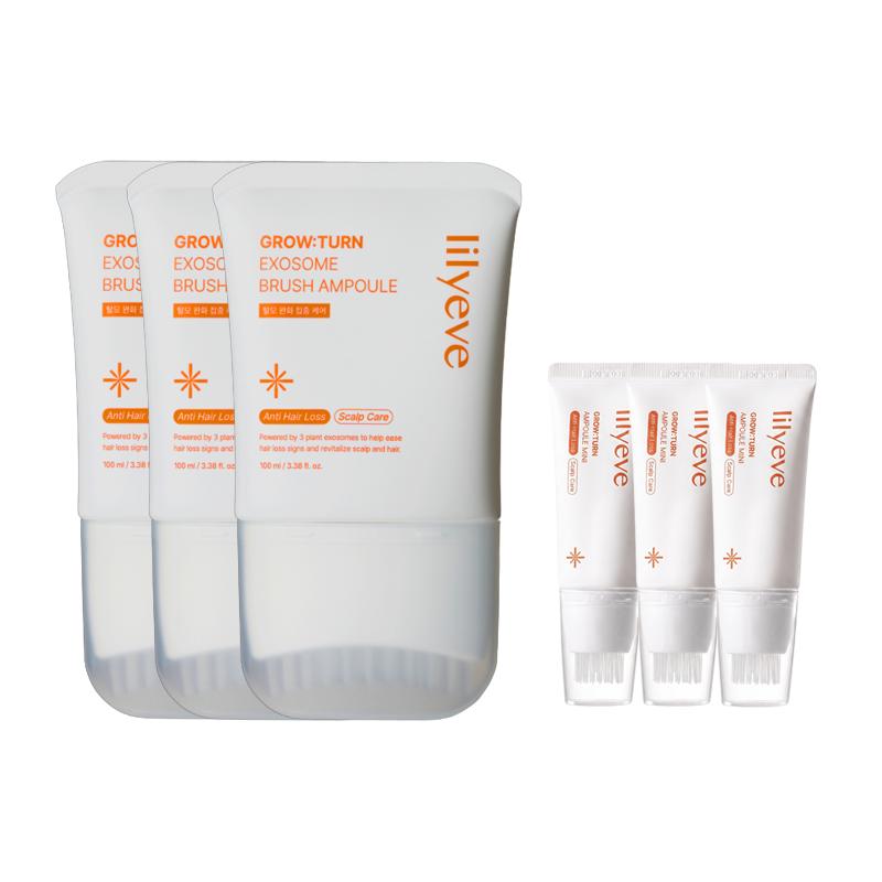 lilyeve Growturn Exosome Brush Ampoule hoofdfles 100ml, navulling 90ml, Brush Ampoule Mini 30ml (18 Opties)