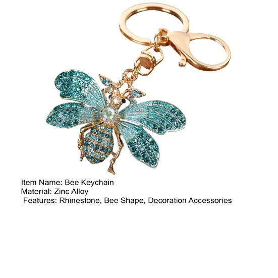 Rhinestone Bee Keychain Bling Bee Car Key Ring Holder Backpack Purse Handbag Charm Christmas Birthday Gifts for Her