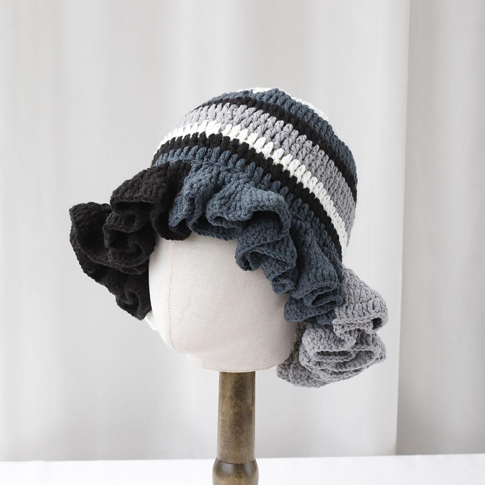 New Design 2025 Factory Fashion Cute Crochet Knitted Women Bucket Hats