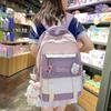Schoolbag Junior High School Women's Large Capacity Backpack Color Contrast Backpack For High School Students