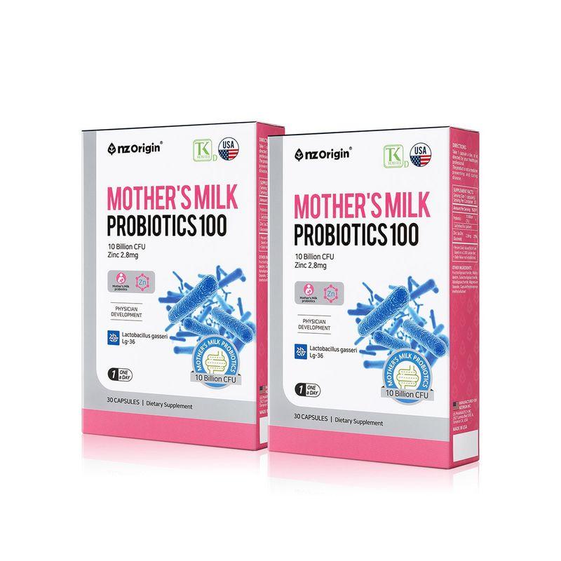 NZ Origin Mother's Milk Probiotics 500mg X30ct X 2