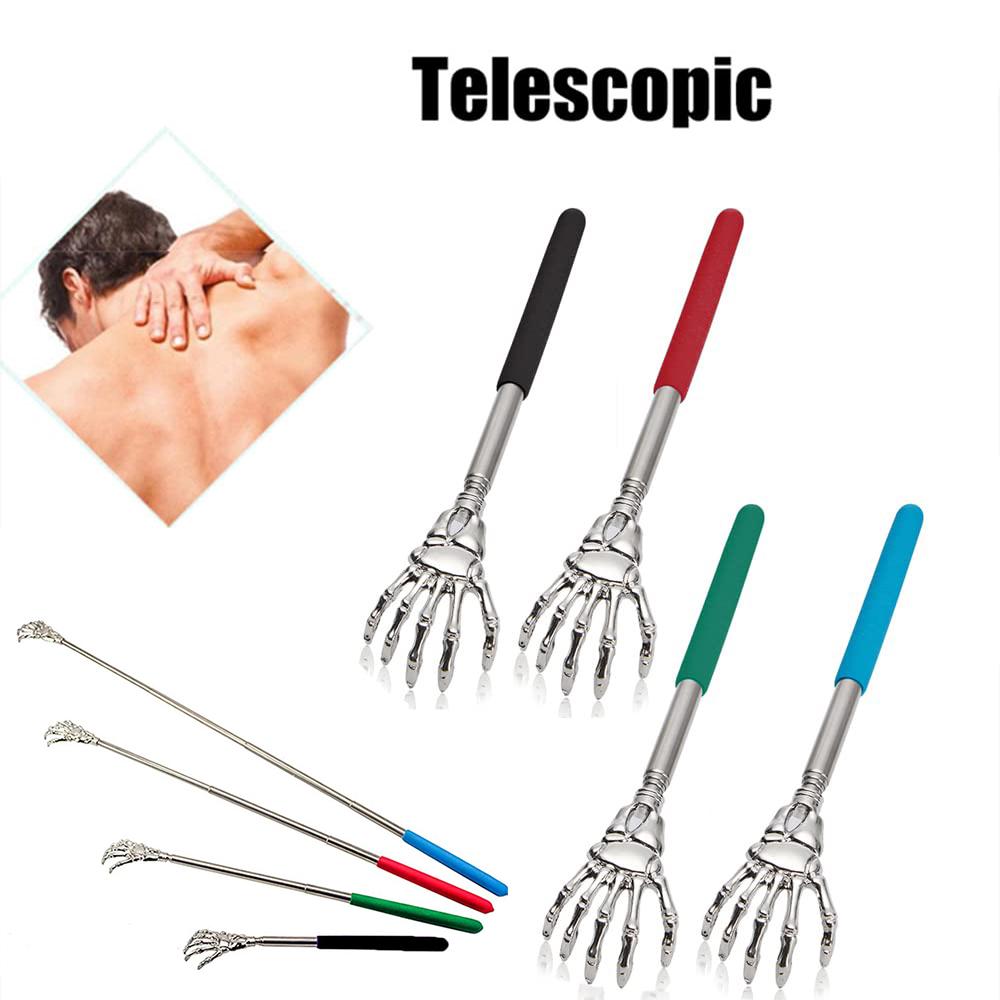 Portable Stainless Steel Back Scratcher Telescopic Scratching Massager with Comfort Grip Handle Health Product Hackle Handicraft