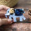 Blucome Fashion Acrylic Large Elephant Brooch Lovely Animal Thailand Elephant Resin Pins Jewelry For Women Bag Accessories