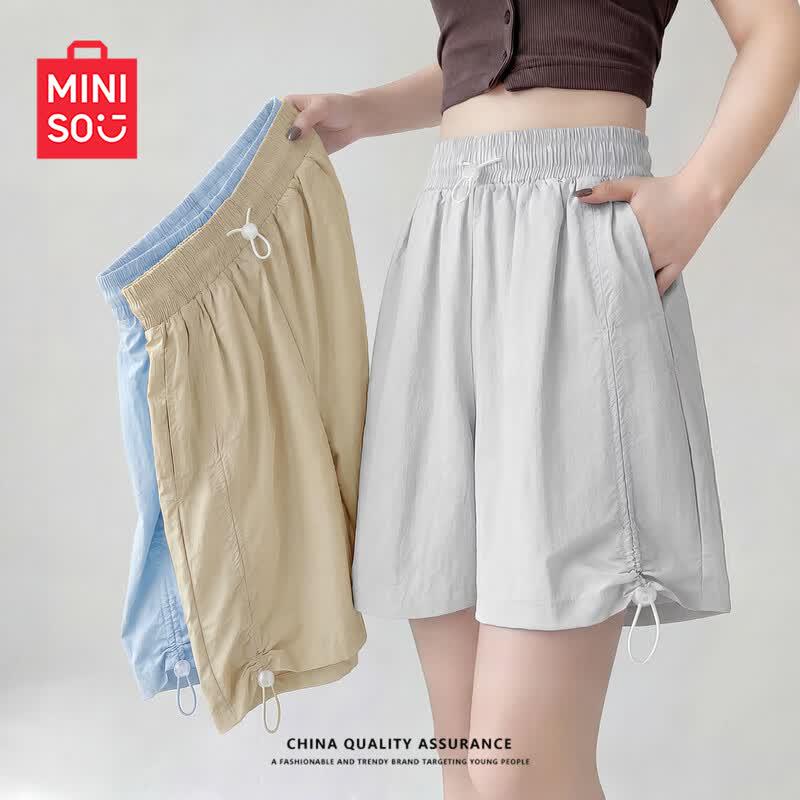 MINISO Women's Ice Silk Loose Sports Shorts
