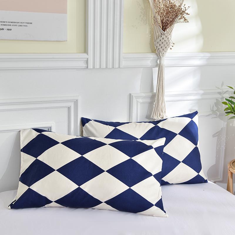 Printed Pillow Cover 2pcs Pillowcase 48x74cm Pillow Sham for Home Bed Pillowslip Rectangle Cushion Cover funda almohada
