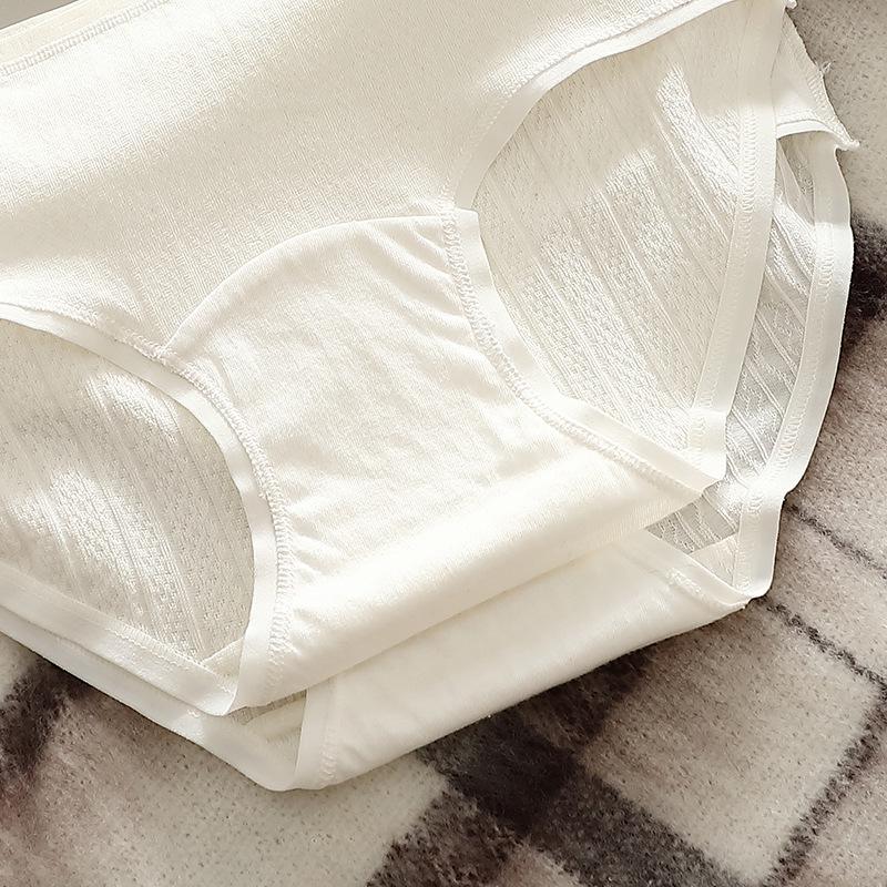 Class A Girls' Extra Long Cotton Crotch Briefs: Breathable, White Mid-Rise Triangle Panties