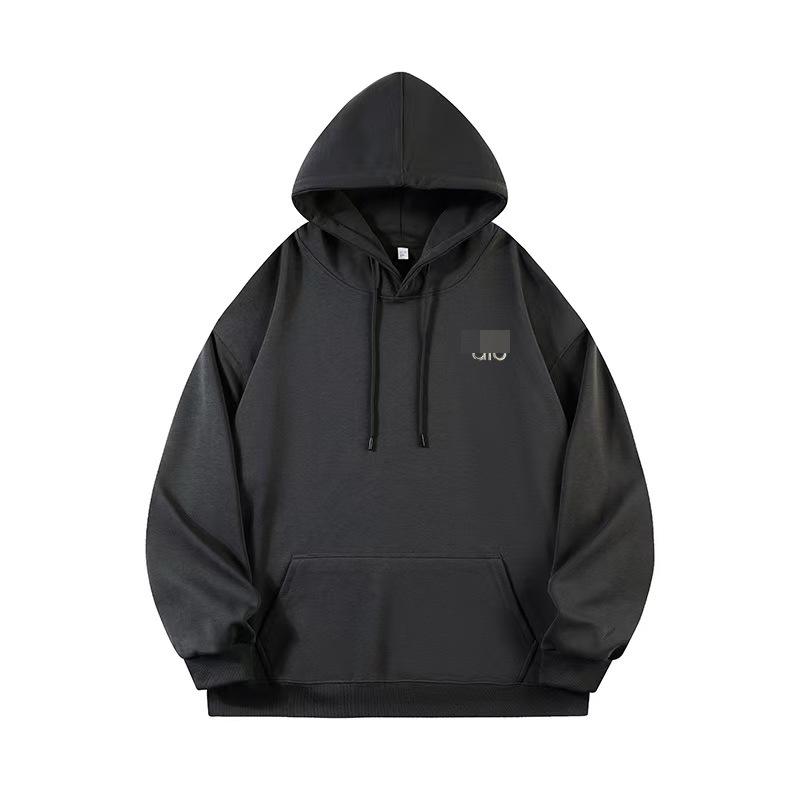 Unisex Pure Cotton Pullover Hoodie, Loose Fit, Solid Color - Trendy American Casual Sweatshirt