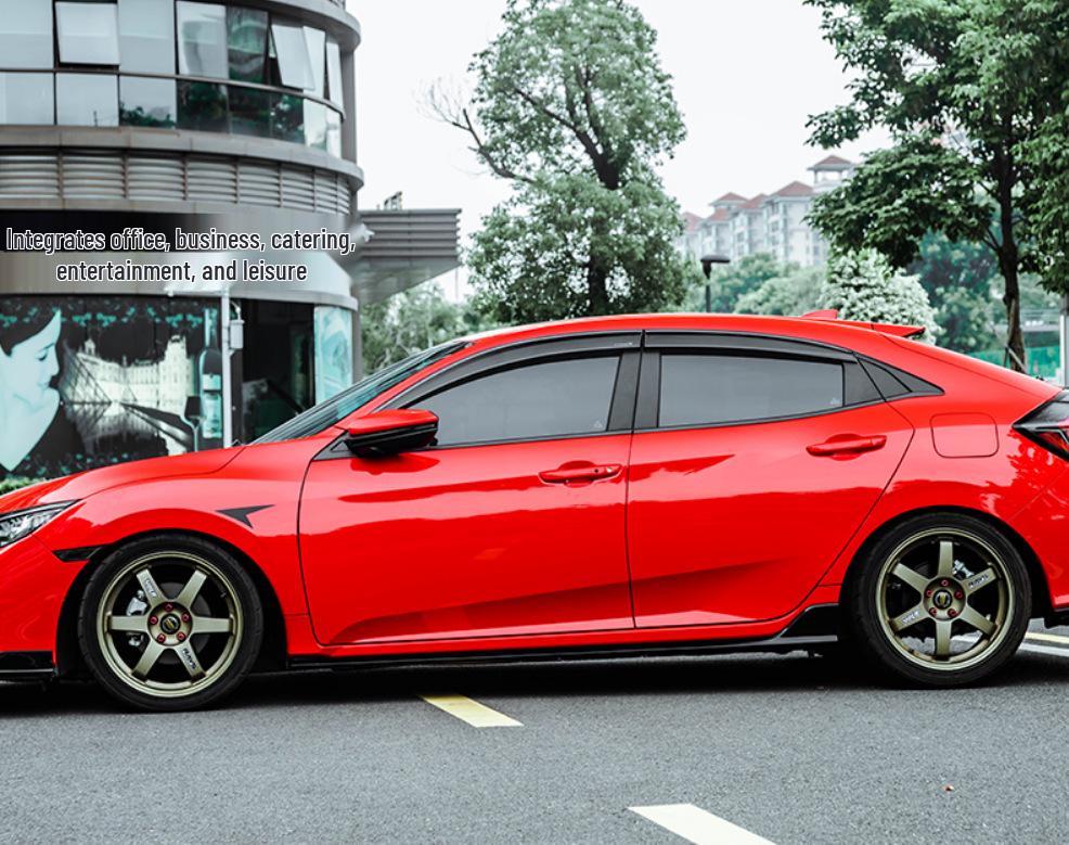 Honda Civic Rain Guards: Fits Hatchback & Sedan - Window Eyebrows & Deflectors