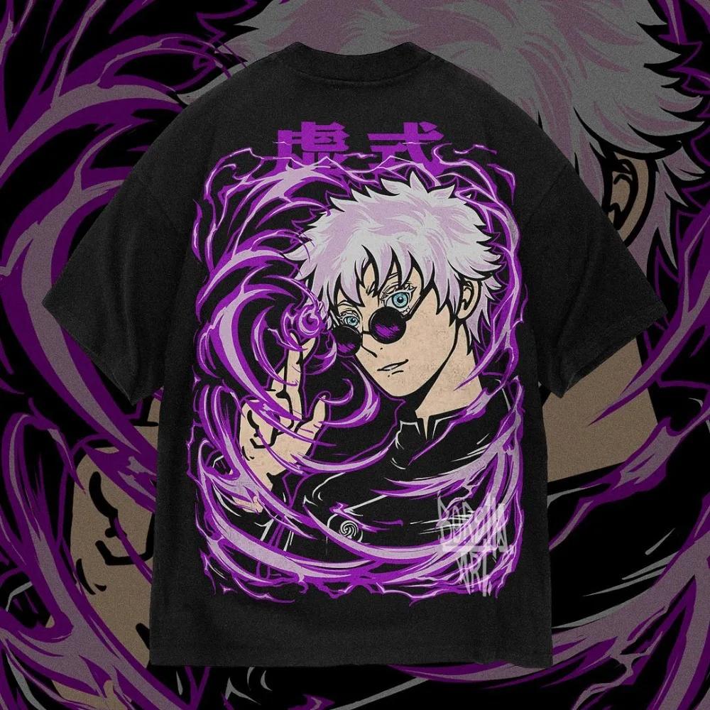 Men's Summer Vintage Anime T-Shirt JJK Comic Shirt Anime Shirt Anime Lover T-Shirt Y2K Style Shirt Street Unisex Top