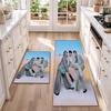 mrs. green apple  Flannel Kitchen Floor Mat – Non-Slip, Absorbent and Easy to Clean Suitable for Kitchens, Entryways Bedroomsand Bathrooms