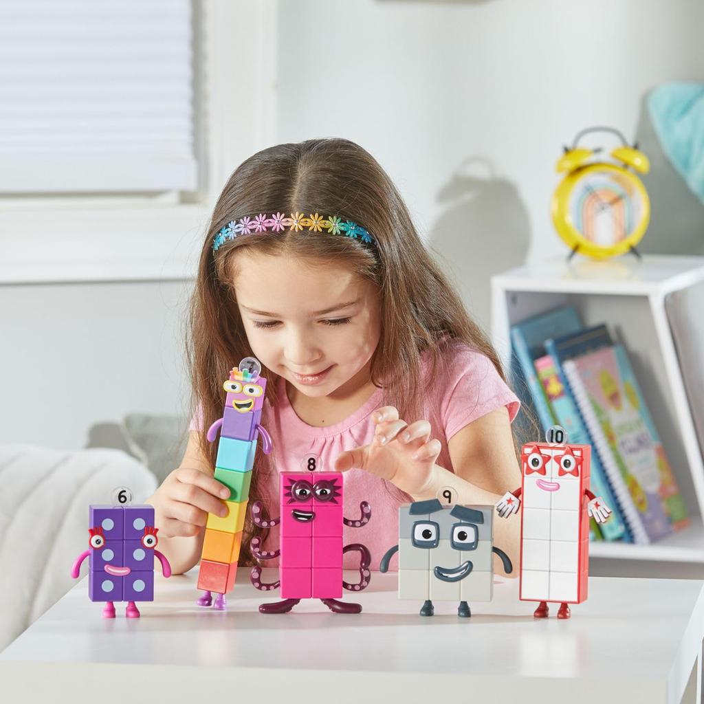 Numberblocks Friends Six To Ten Numberblocks Character Figures, 5-Piece Set, Ages 3 and Up, 95357, Authentic