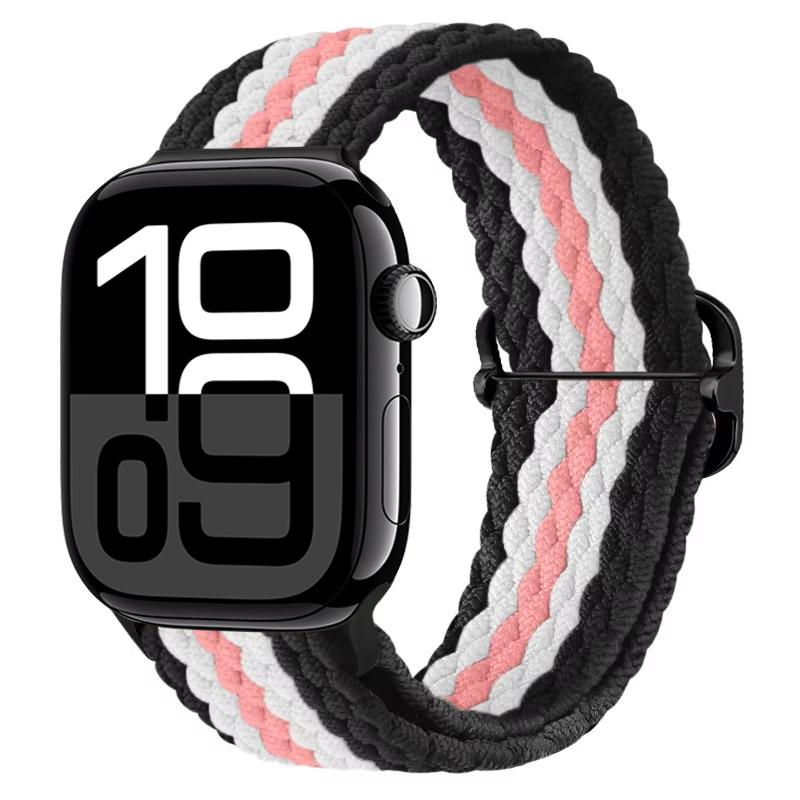 Nylon Braided Loop Band for Apple Watch Ultra/2 49mm 10 9 8 7 46mm 45mm 41mm 6 5 4 SE 44mm 40mm Elastic Strap for iWatch 3 42mm
