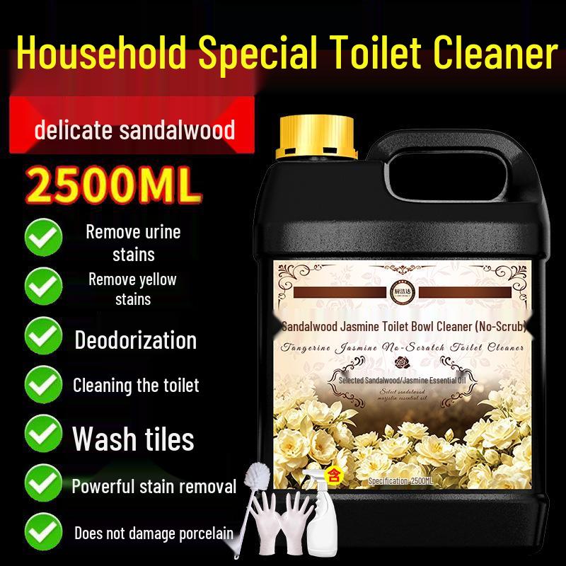 Deodorizing No-Scrub Toilet Bowl Cleaner with Fresh Scent for Strong Urine and Stain Removal