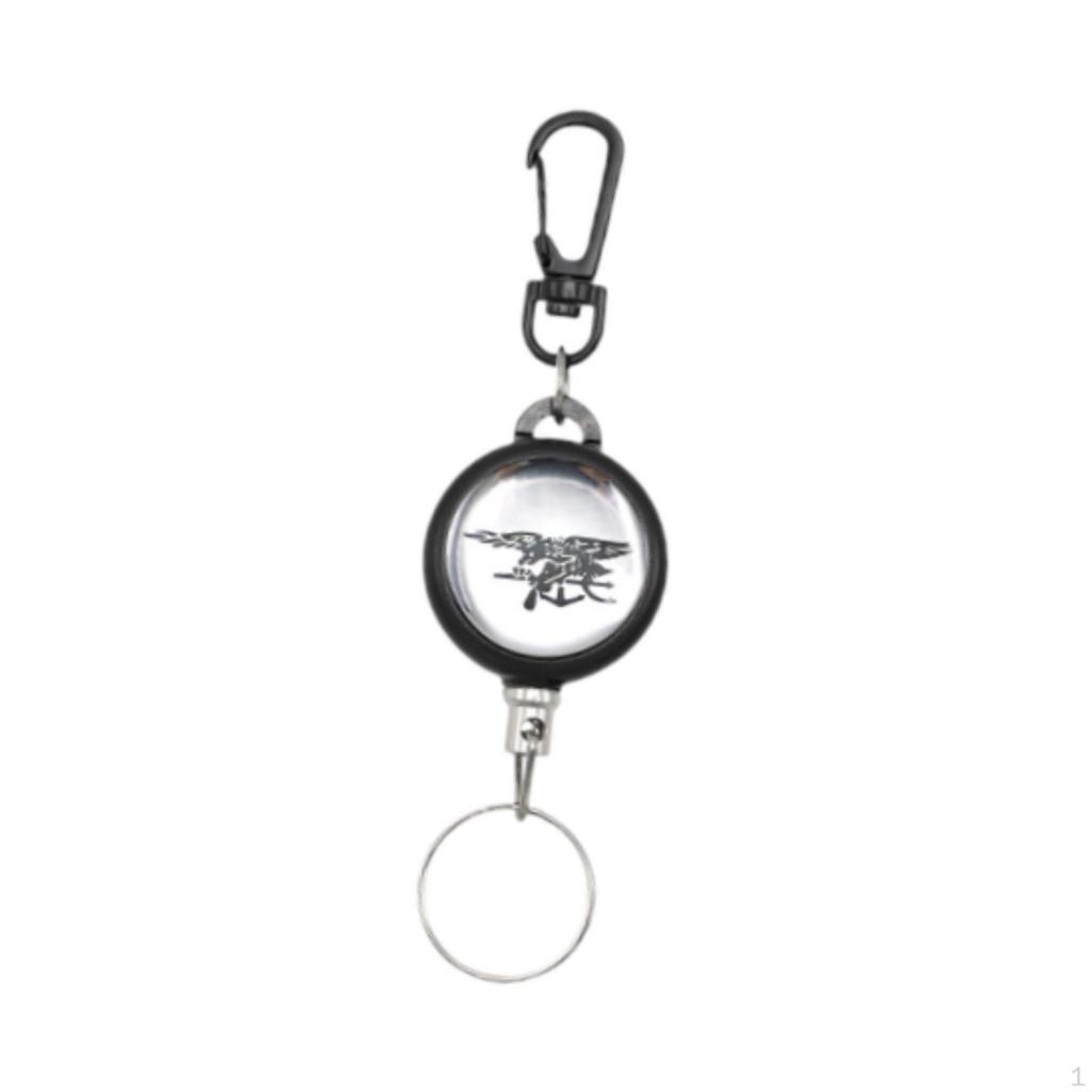 Retractable Keychain Holder Lightweight Multipurpose Key Chain Clip Keyring for Backpack Bags Purse