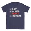 Couple Tshirt Monster Hunter Eat Sleep Hunt Repeat Gaming Tshirts Harajuku Summer Tee Shirt Casual 100 Cotton Clothing