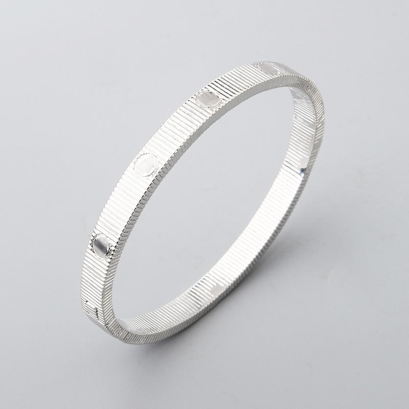 New Love Endless Striped Strap Bracelet Set Temperament Men and Women High-end Couple Rings