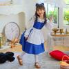 Halloween Children's Costume Blue Alice Maid Dress Pastoral Princess Dress Girls Dress Table Performance Costume
