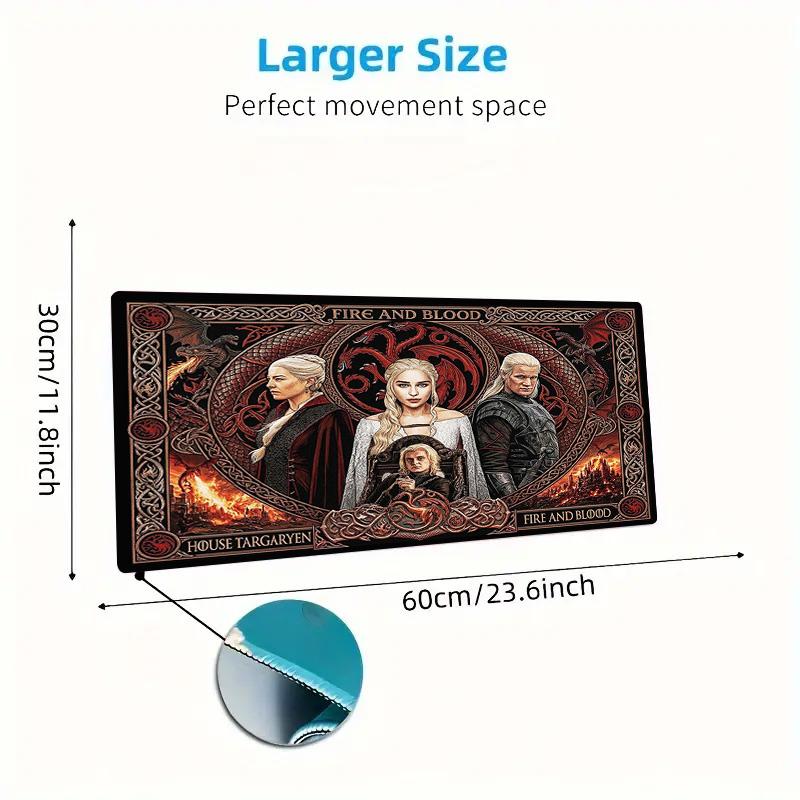 House of Dragon Color Mouse Pad Large Gaming Table Cushion Non-slip Laptop Tablet Big Mousepad XXL Mat Mini PC Playmat With Lock edge