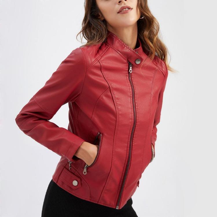 Yeni Moda Oversize Crop Racer Biker Ceket Kadın PU Suni Deri Motosiklet Bomber Mont İnce Fermuarlı Günlük Dış Giyim Plus Size S'den 4XL'e