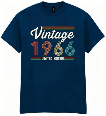 Casual Fashion 1966 Vintage Limited Edition T-shirt 60th Anniversary Funny Gift for 60th Birthday for Both Men and Women