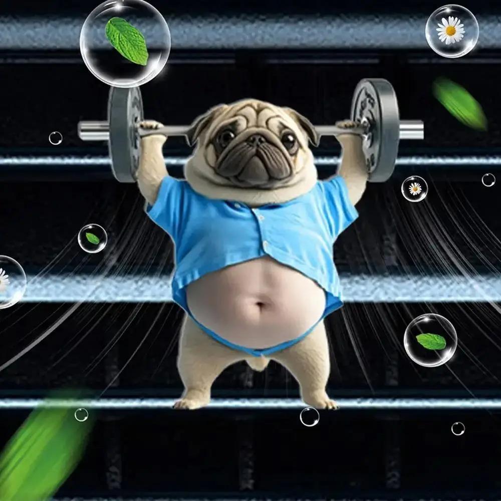 Acrylic Car Air Vent Diffuser Clip Weightlifting Auto Aromatherapy Outlet Vent Perfume Vent Clips Air Freshene Dog Shape