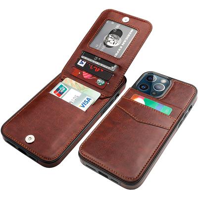 Flip Leather Cover for IPhone 16E 16 15 13 12 Mini 14 11 X XR XS Pro Max 7 8 Plus Wallet Case with Credit Card Holder Kickstand