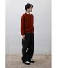 YOUTH Round Neck Textured Cardigan - Red
