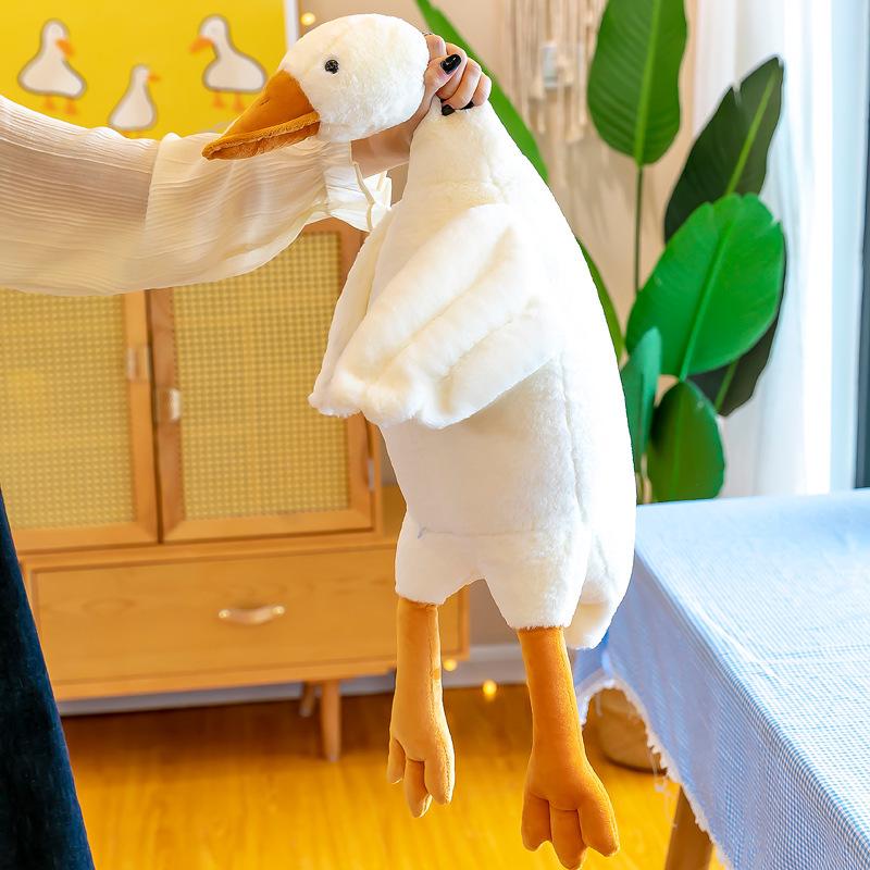 Authentic Plush Big White Goose Pillow - Stuffed Animal Doll, Perfect Birthday Gift for Girls