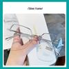 Korean Style Anti-Blue Light Glasses for Women - Fashionable Plain Frames, Prescription Compatible