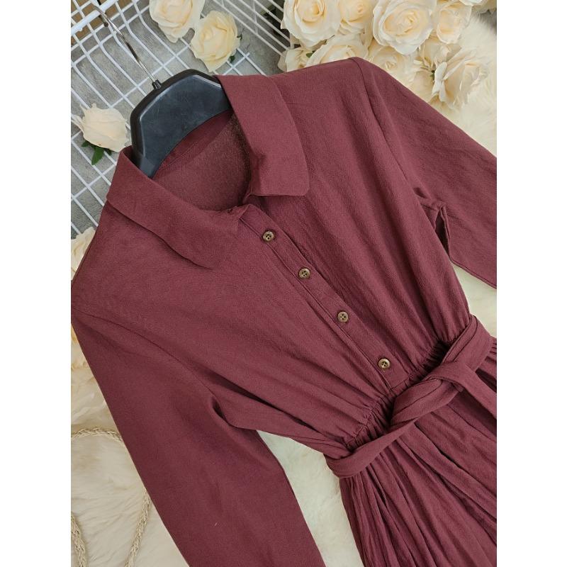 Women Vintage Bohemian Long Sleeve Long Casual Maxi Dress