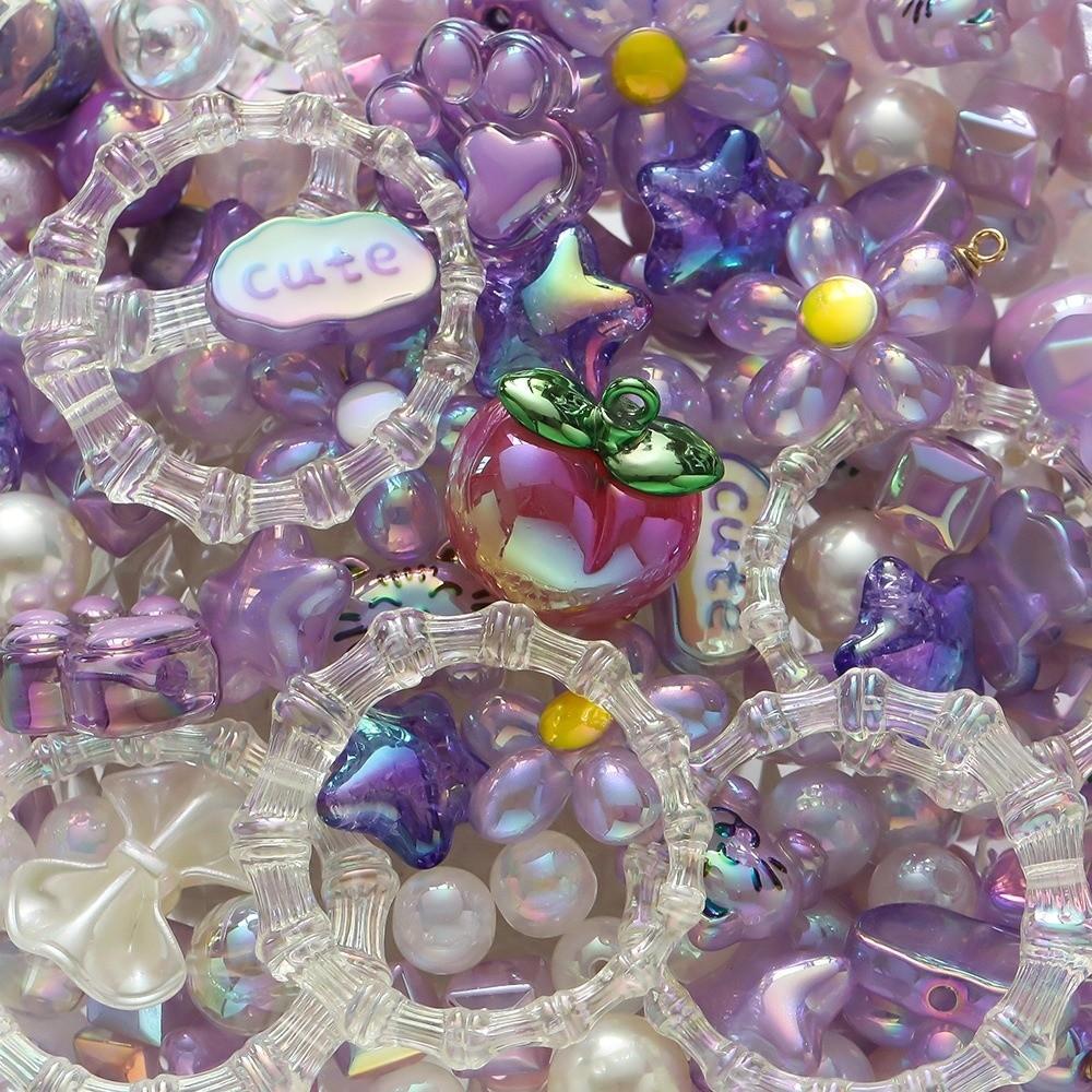 Mixed Colors Acrylic Mixed Beads 12~50mm Jewelry Making Beads Random Bracelet Beads  DIY Crafts