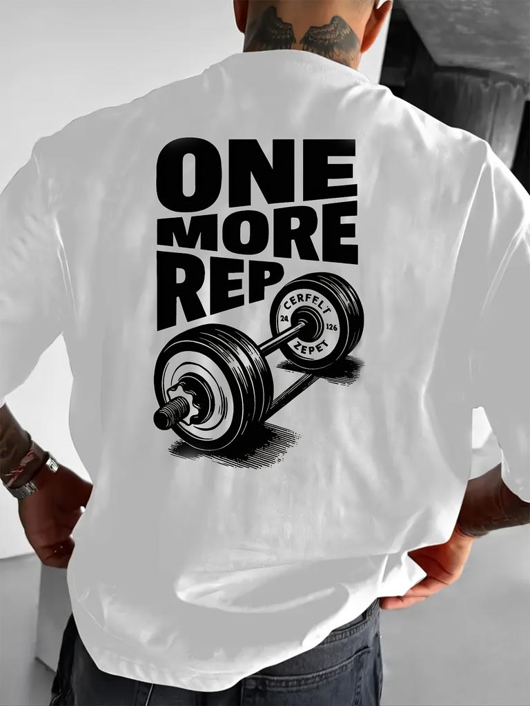 2026 New Years New Mens Printed Short Sleeves Fashion Short Sleeves for Going Out Dating ONE More REP