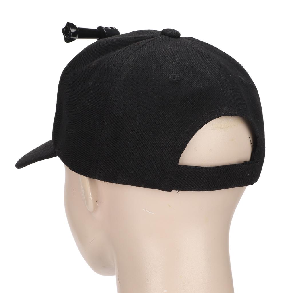 Sports Camera Hat Hands Free Soft Lightweight Black Action Camera Mount Hat for Hero Series