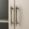 Ergonomic Solid Brass Drawer Pulls Easy Installation Antique Cabinets Handle Upgrades for French Door Dressers Cupboards