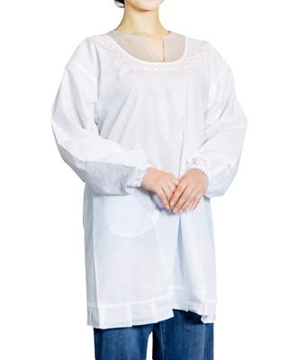 Kochschürze für Westernkleidung mit [KYOETSU] Ärmeln, Weiß, Damen (M)