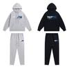 Trapstar Blaue Farbverlauf Stickerei Hoodie Jogginghose Set Jugend Jungen Hip Hop Streetwear